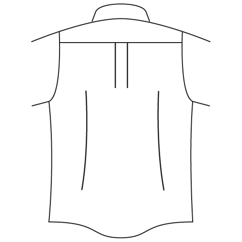 Center Pleat with Back Darts