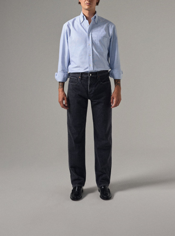 Medium Wash Black Selvedge Jeans