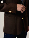 Blazer Fresco Mock Leno Brown