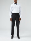 White Pleated Tuxedo Shirt