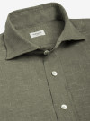 Shirt Linen Plain Green