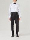 White Poplin Shirt Pleated Front 