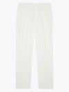 White Summer Canvas Chino with Pleats