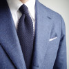 Blue Knitted Wool Tie