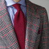 Burgundy Knitted Wool Tie