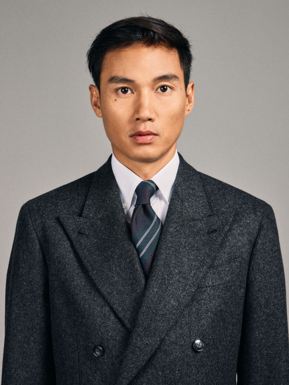 Double-Breasted Grey Flannel Suit