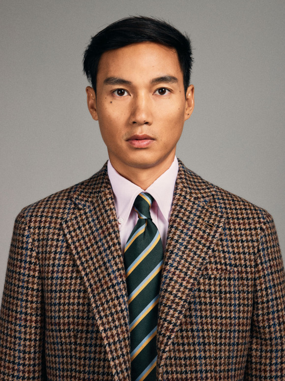 Beige Gun Club Tweed Jacket