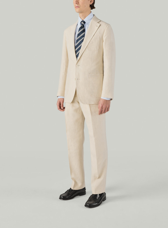 Cream Linen Suit