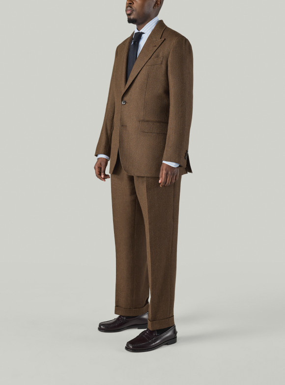 Brown Wool & Linen Suit