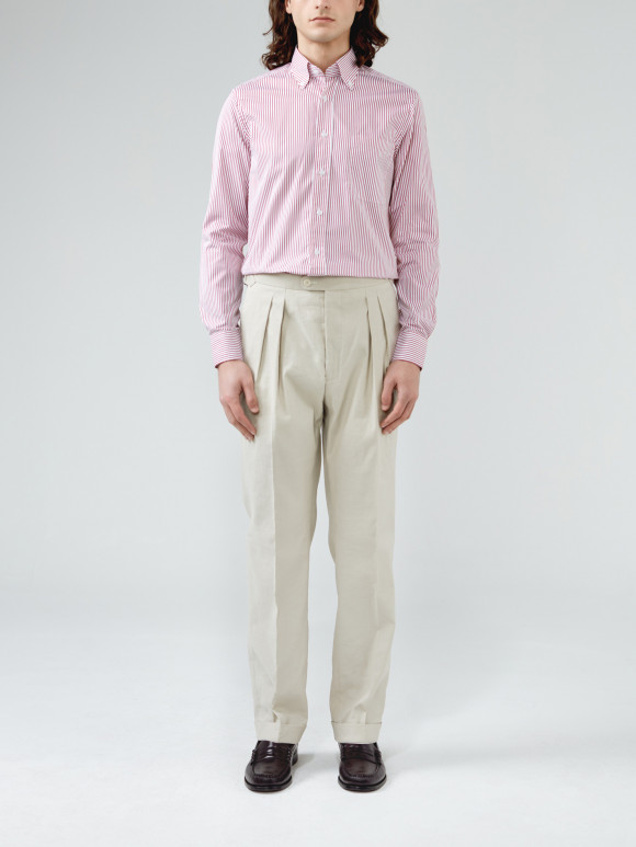 Shirt Poplin Stripes Red