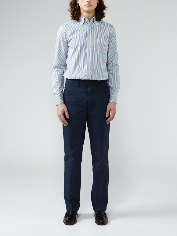 Shirt Poplin Stripes Green