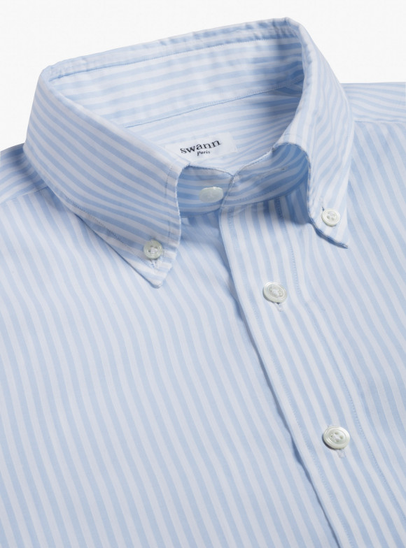 Shirt Chambray Stripes Blue