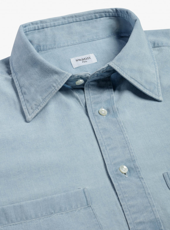 Shirt Denim Plain Blue