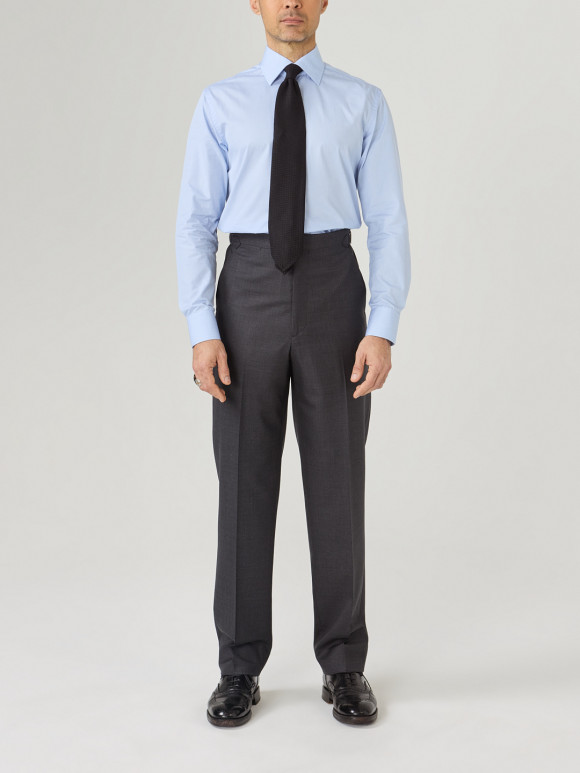 Shirt End on End Plain Blue