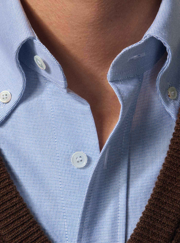 Plain Blue Oxford Shirt