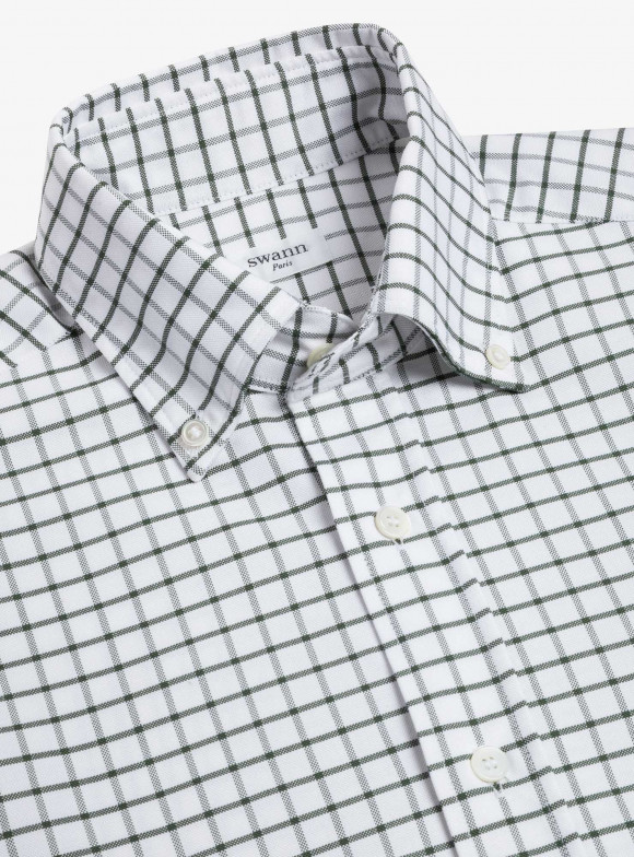 Shirt Oxford Check Pattern Green