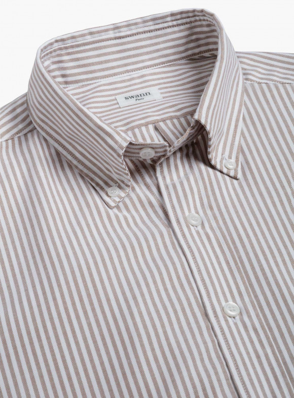 Shirt Oxford Stripes Brown