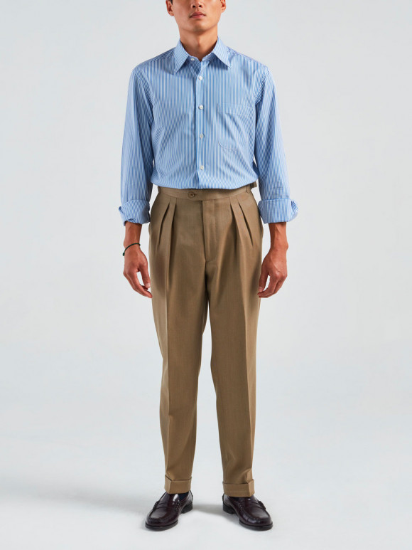 Blue Stripes Poplin Shirt