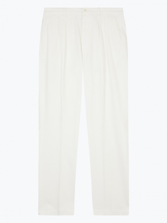 White Chino with pleats