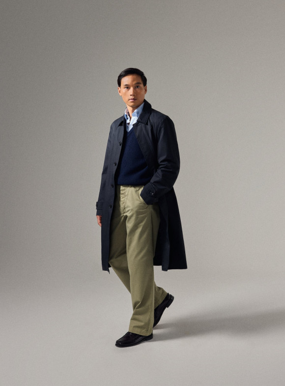 Olive Wide-Leg Chinos