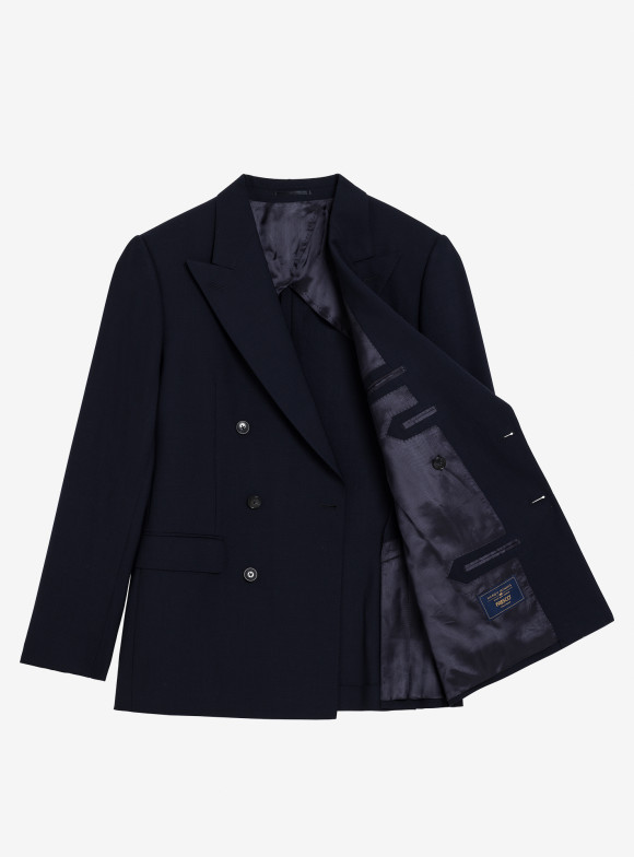 Navy Double-Breasted Suit