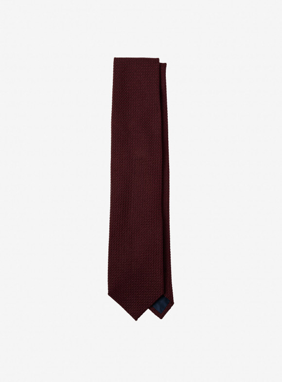 Burgundy Grenadine Tie – Garza Grossa Weave