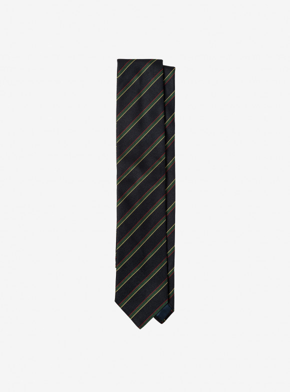 Green and Navy Regimental Tie
