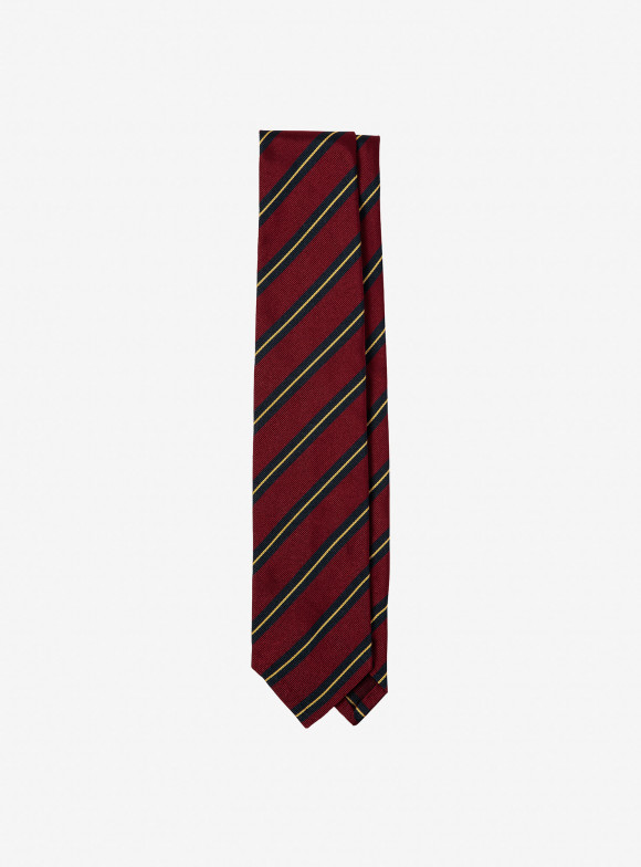 Gold and Navy Regimental Tie
