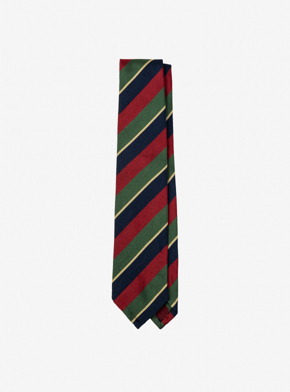 Gold, Red and Navy Regimental Tie