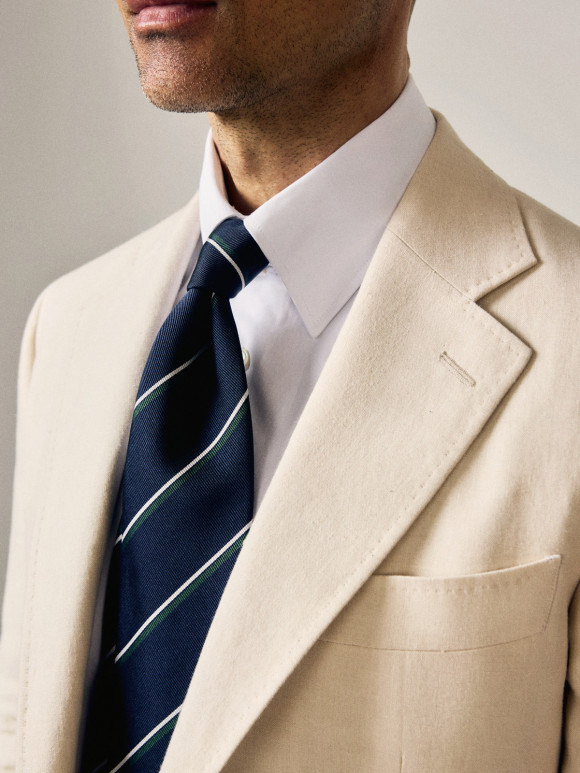 Cream Linen Suit