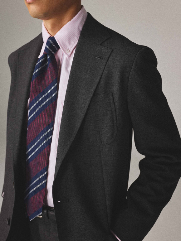 Unconstructed Grey Fresco Suit