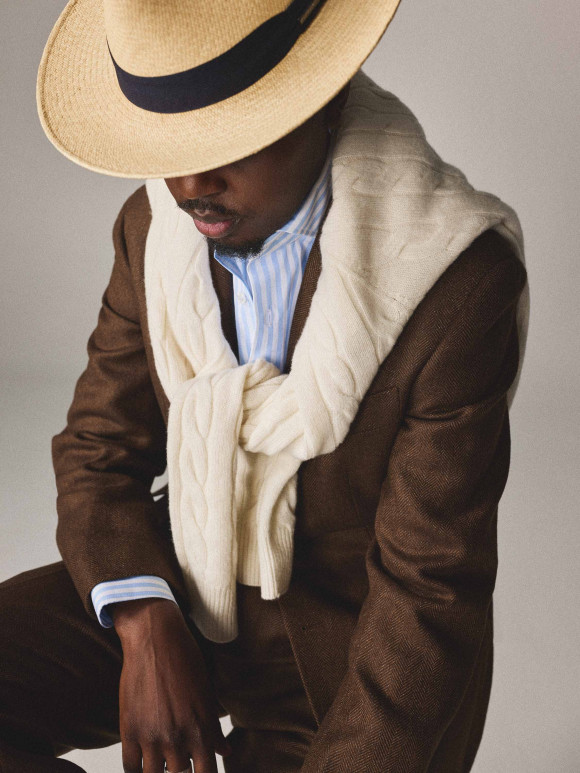 Brown Wool & Linen Suit