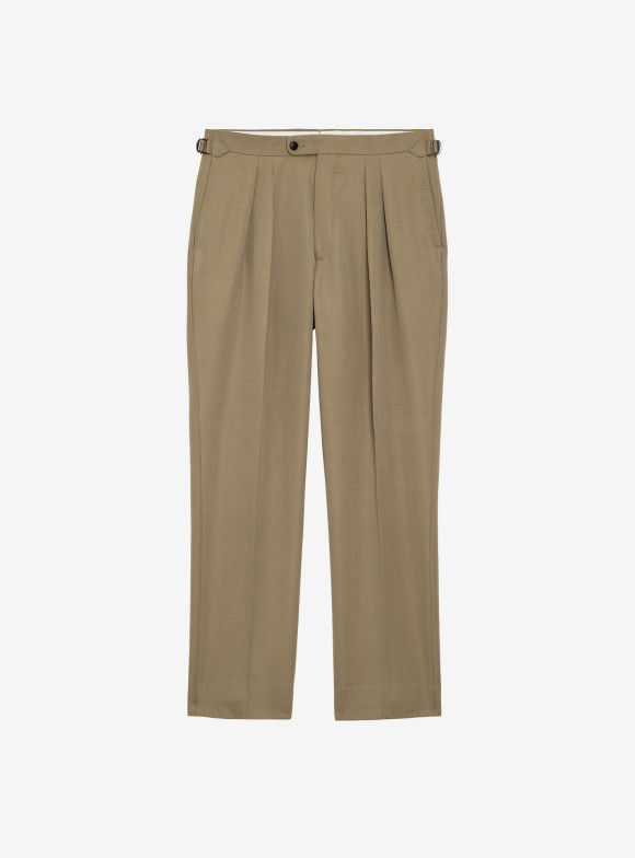 Beige Wool Pants
