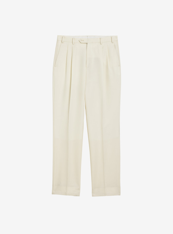 Cream Wool Pants