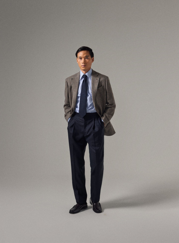 Navy Twill Trousers