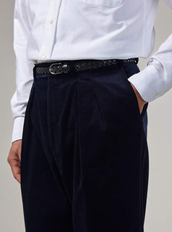 Navy Corduroy Trousers