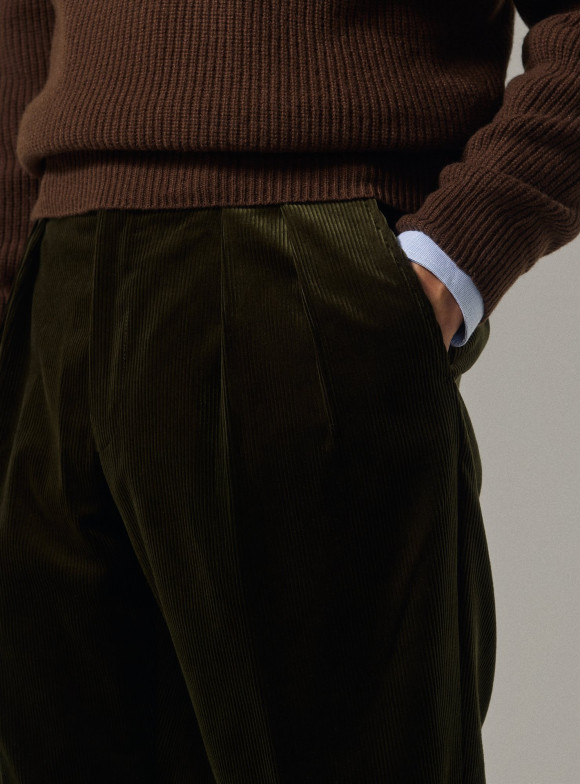 Olive Corduroy Trousers