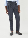 Chino with 2 pleats navy twill