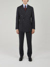 Double-Breasted Dark Grey Fresco Suit