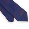 Navy blue tie with red dots