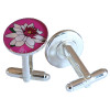 Cufflink Pink Water Lily