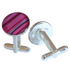 Cufflink Pink Mutli Stripes