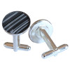 Cufflink Grey Stripes