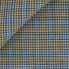 Brown Blue Check Pattern Chambray