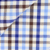 Twill Check Pattern Brown Blue