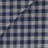 Twill Check Pattern Grey Blue