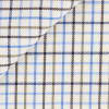 Twill Check Pattern Blue Brown