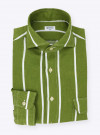 Green Stripes Linen Shirt  
