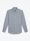Plain Blue Grey Chambray Shirt