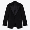 Tuxedo Jacket Grain de Poudre Black